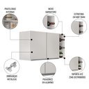 Ver imagem 3 de Armário de Cozinha Aéreo Califórnia 80cm e Nicho Garrafeiro 20cm Riad Branco - Lumil