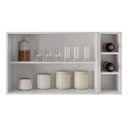 Ver imagem 5 de Armário de Cozinha Aéreo Califórnia 80cm e Nicho Garrafeiro 20cm Riad Branco - Lumil