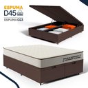 Ver imagem 5 de Cama Box Baú Queen com Colchão de Espuma D45 Double Comfort 158x193x62cm