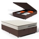 Ver imagem 1 de Cama Box Baú Queen com Colchão de Espuma D45 Double Comfort 158x193x62cm