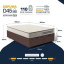 Ver imagem 2 de Cama Box Baú Queen com Colchão de Espuma D45 Double Comfort 158x193x62cm