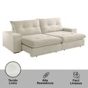 Ver imagem 2 de Sofá Athenas Linho 02 Módulos 80 Cm B25cm Meu Sofá Online A302 Linho Branco