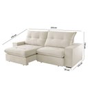 Ver imagem 5 de Sofá Athenas Linho 02 Módulos 80 Cm B25cm Meu Sofá Online A302 Linho Branco
