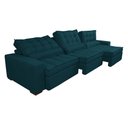 Ver mais imagens de Sofá Retrátil e Reclinável com Molas Ensacadas Cama Inbox Gold 4,12m Tecido Suede Velusoft Petró