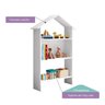 Estante Infantil Casinha com 3 Prateleiras Casatema MadeiraOriginals - 4