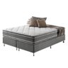 Cama Box King Cinza + Colchão Ortopédico Espuma D33 Dupla Face Missouri 193x203x67cm - 1