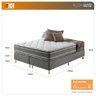 Cama Box King Cinza + Colchão Ortopédico Espuma D33 Dupla Face Missouri 193x203x67cm - 3
