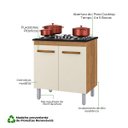 Ver imagem 4 de Balcão para Fogão Cooktop MDP 4 e 5 Bocas Cozinha 2 Portas Cor:Off White