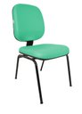 Ver imagem 1 de Cadeira Fixa Diretor Fire sem Braço - Couro Sintetico Corano - Turquesa