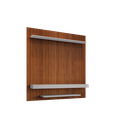 Ver imagem 4 de Painel Ripado para TV até 60 Polegadas 150cmx160,2cm 2 Prateleiras Impressão Off White Móveis Bechara Leme