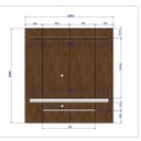 Ver imagem 5 de Painel Ripado para TV até 60 Polegadas 150CMX160,2cm 2 Prateleiras Impressão Off White Móveis Bechara Leme Marrom