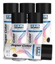 Ver imagem 2 de Kit Tinta Spray 6 Latas Preto Brilhante Uso Geral Multiuso