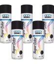 Ver imagem 1 de Kit Tinta Spray 6 Latas Preto Brilhante Uso Geral Multiuso