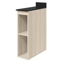 Ver imagem 1 de Balcão Kali Premium 2 Nichos MDF 20cm Branco Nicioli Móveis
