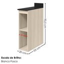Ver imagem 2 de Balcão Kali Premium 2 Nichos MDF 20cm Branco Nicioli Móveis
