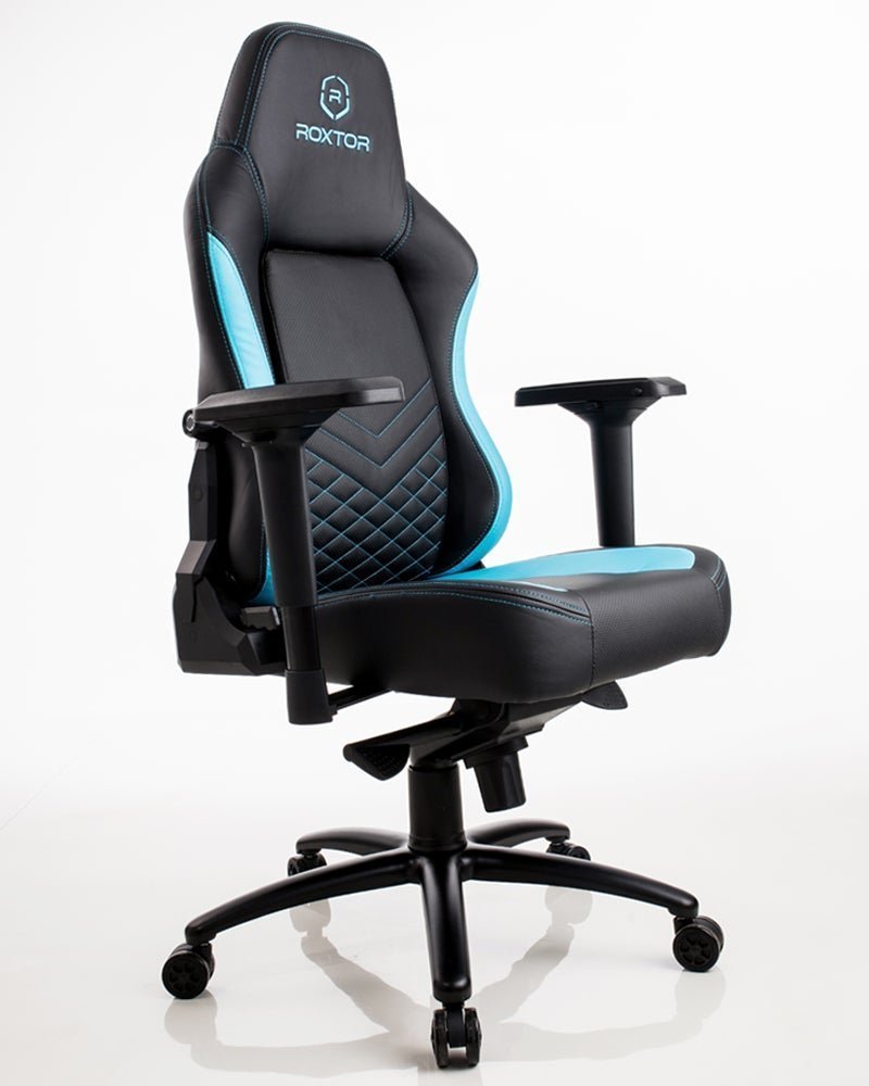 Cadeira Gamer Ergonômica Azul e Preta Roxtor - 1