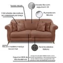 Ver imagem 4 de Sofá 2 Lugares 160cm Veludo Arras Laranja Cobre