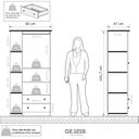 Ver imagem 4 de Guarda Roupa Infantil com Prateleiras 2 Portas 2 Gavetas New Baby Batrol Móveis