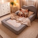 Ver imagem 4 de Cama Montessoriana Solteiro Cloud 118x220cm Xpand Tech Bouclê Cama Inbox