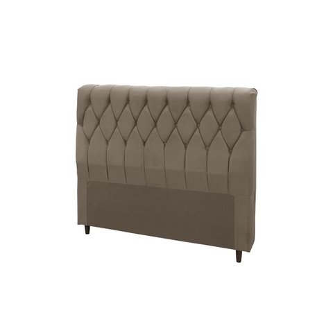 Cabeceira Viena Plus Casal 1400mm Suede Bege - Simbal