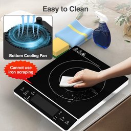 Vbgk Cooktop de Indução 1800w Portátil com Tela Touch e 9 Níveis (preto) - 7