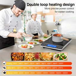 Vbgk Cooktop de Indução 1800w Portátil com Tela Touch e 9 Níveis (preto) - 6