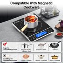 Ver imagem 4 de Vbgk Cooktop de Indução 1800w Portátil com Tela Touch e 9 Níveis (preto)