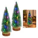 Ver imagem 1 de Mini Pinheiro de Natal LED Kit 2 Uni Fio de Fada Embutido Base de Madeira Casa Escritorio Decoracao 
