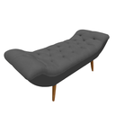 Ver imagem 2 de Recamier Sofá Calçadeira 1,6 M Realeza:suede Cinza Escuro