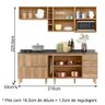 Cozinha Modulada 08 Peças Carvalho Rustico - 9