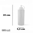 Ver imagem 2 de Kit 5 Bisnaga Profissional 350ml com Tampa Ideal p/ Molhos