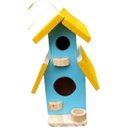 Ver imagem 2 de Kit Minis Casinha Comedouro de Passarinho Coloridos para Decorar Enfeite Casa Decoração