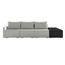 Ver imagem 6 de Sofá Ilha Modular Living com Puff 342cm Georgia K04 Linho Cinza/preto - Mpozenato