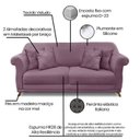 Ver imagem 4 de Sofá 2 Lugares 160cm Veludo Arras Roxo Uva
