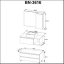 Ver imagem 3 de Gabinete Para Banheiro Com Espelheira E Cuba Bn3616 