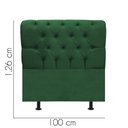 Ver imagem 3 de Cabeceira Estofada Cama Box Solteiro 100cm París Corino Verde- Mabe Magazine