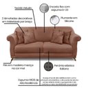 Ver imagem 4 de Sofá 2 Lugares 180cm Veludo Arras Laranja Cobre