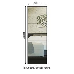 Sapateira Armário Multiúso Isis 1 Porta Com Espelhos Preto - 9