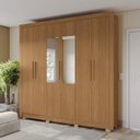 Ver imagem 1 de Guarda Roupa Roupeiro Casal 232cm com 6 Portas e Espelhos Cb01m569 Kappesberg