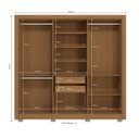Ver imagem 2 de Guarda Roupa Roupeiro Casal 232cm com 6 Portas e Espelhos Cb01m569 Kappesberg