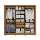 Ver imagem 4 de Guarda Roupa Roupeiro Casal 232cm com 6 Portas e Espelhos Cb01m569 Kappesberg