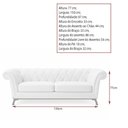 Ver imagem 4 de Sofá Royale 2 Lugares 150cm Bouclé Off White - Sallar Home