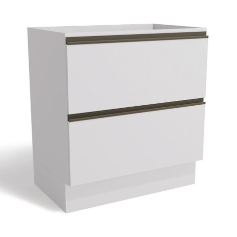 Balcão de Cozinha 80 Cm Maxxi 2 Gavetas G755 Branco