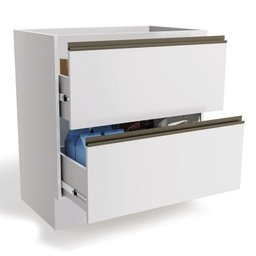 Balcão de Cozinha 80 Cm Maxxi 2 Gavetas G755 Branco - 3