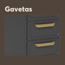 Ver imagem 6 de Cozinha Compacta Aço 6 Portas 2 com Vidro 2 Gavetas Grafite Bella Bertolini