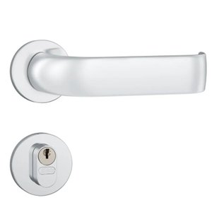 Fechadura Externa 1601/39 Roseta Redonda Inox Cromado 55mm Stam