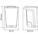 Ver imagem 3 de Lixeira Tramontina Pedal 100l Coleta Seletiva Metal Amarela Plástica T-force Reciclagem
