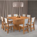 Ver imagem 1 de Conjunto Sala de Jantar Mesa e 8 Cadeiras Acord e Sol