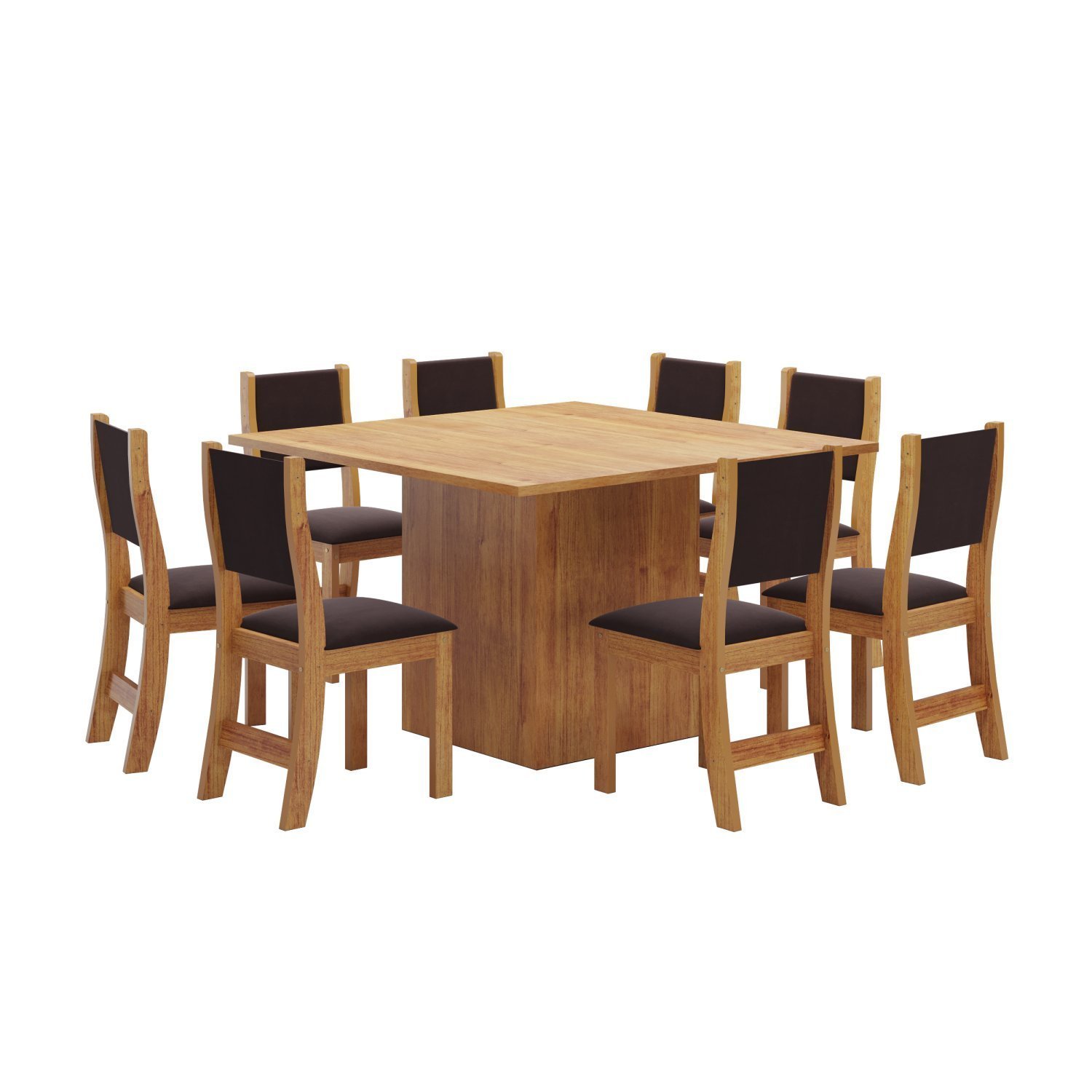 Conjunto Sala de Jantar Mesa e 8 Cadeiras Acord e Sol | MadeiraMadeira