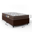 Ver imagem 4 de Cama Box Baú Solteiro Colchão Espuma Orthoface Polar 88x188x25cm Marrom - Suporta Até 120kg